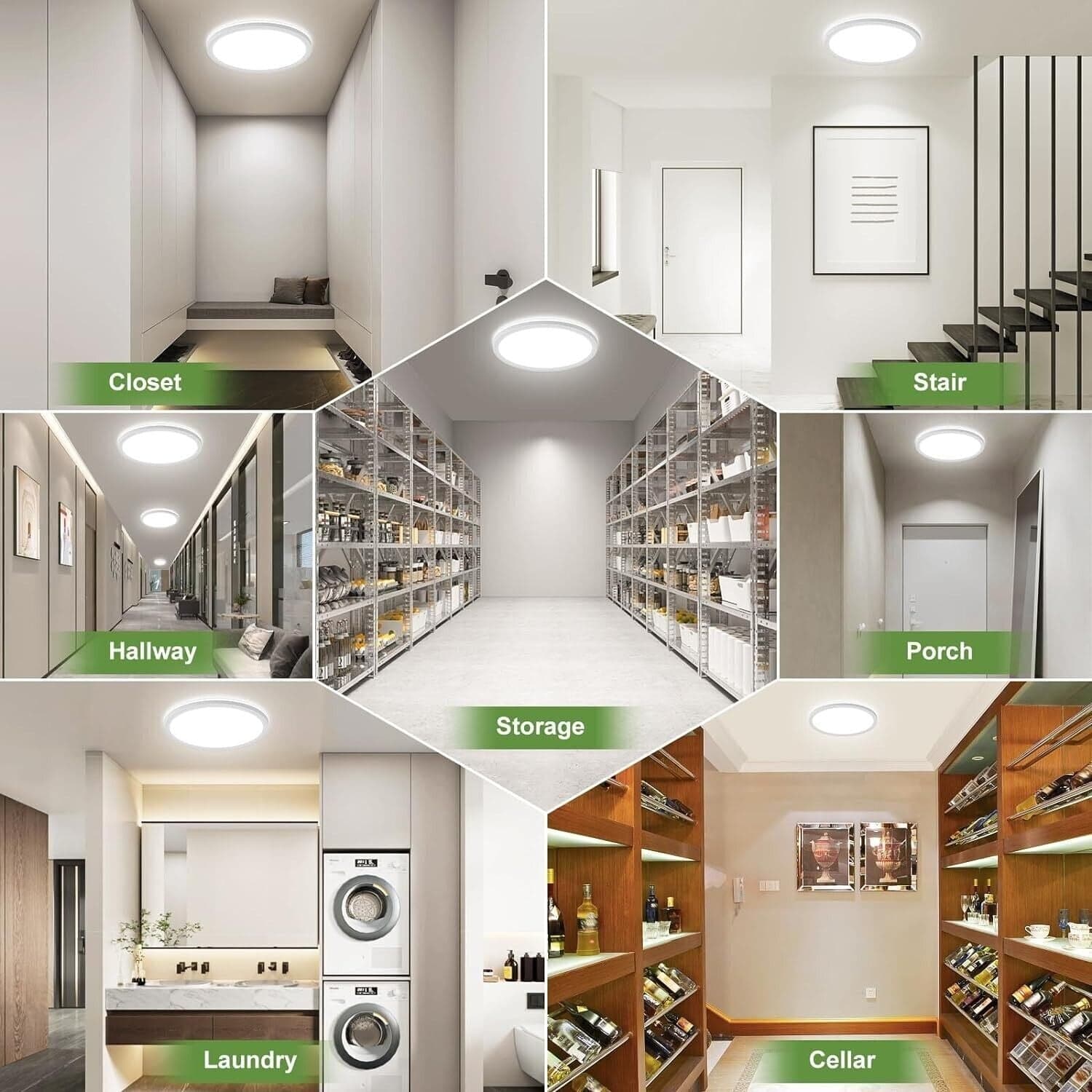 Lampada da soffitto a LED con sensore di movimento 18 W cablata 1800 lm 2700 K/4 - 7