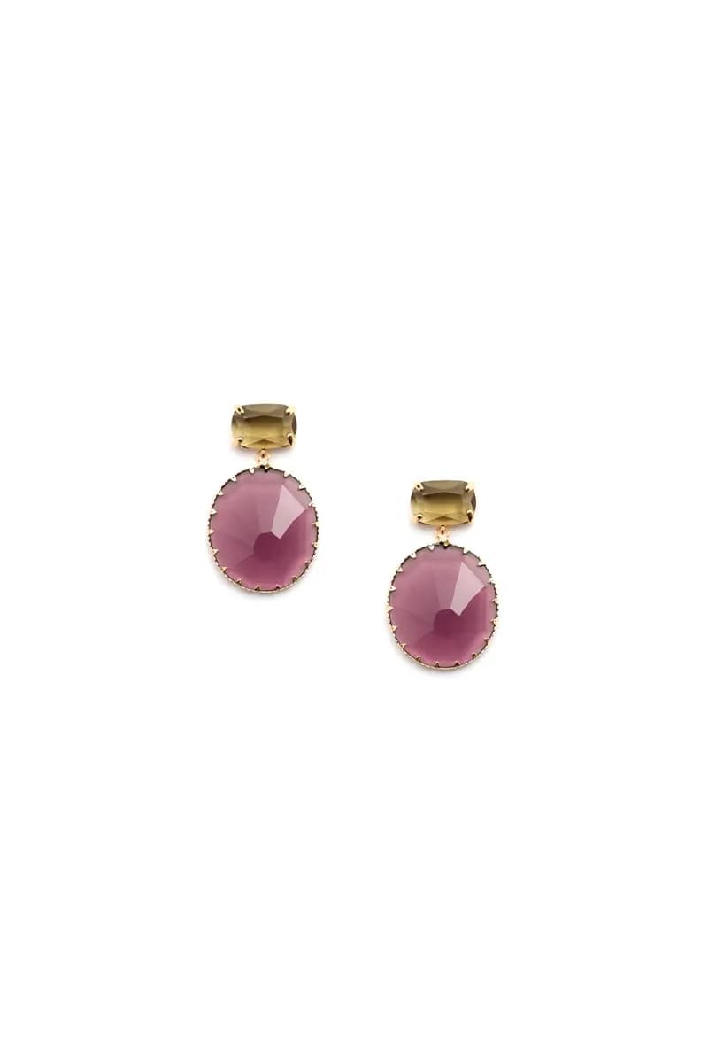 MYA ACCESSORIES | Orecchini di metallo con vetro - 2