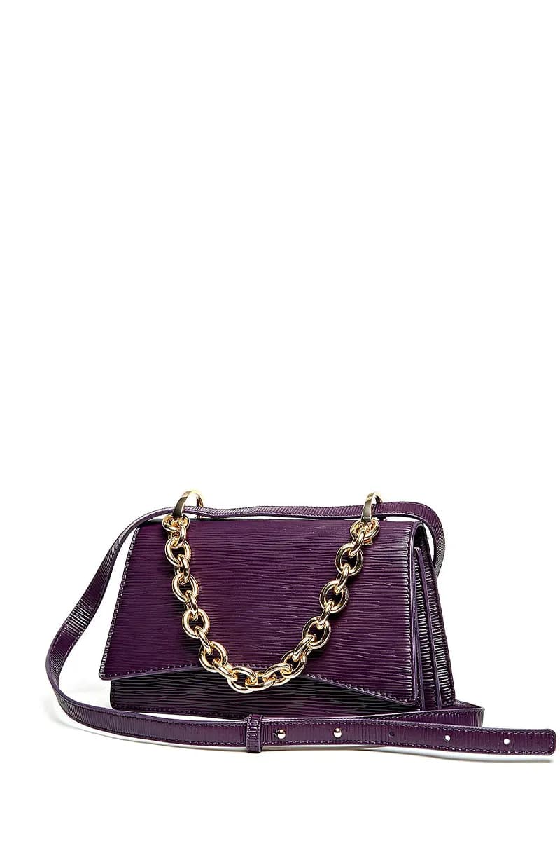 MYA ACCESSORIES | Borsa goffrata con catena - 2