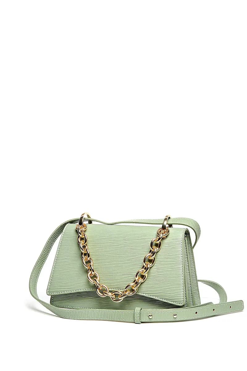 MYA ACCESSORIES | Borsa goffrata con catena - 2