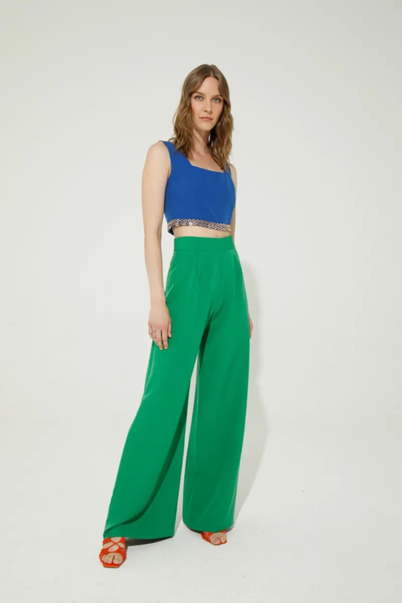 GOA GOA | Pantalone palazzo tinta unita - 4
