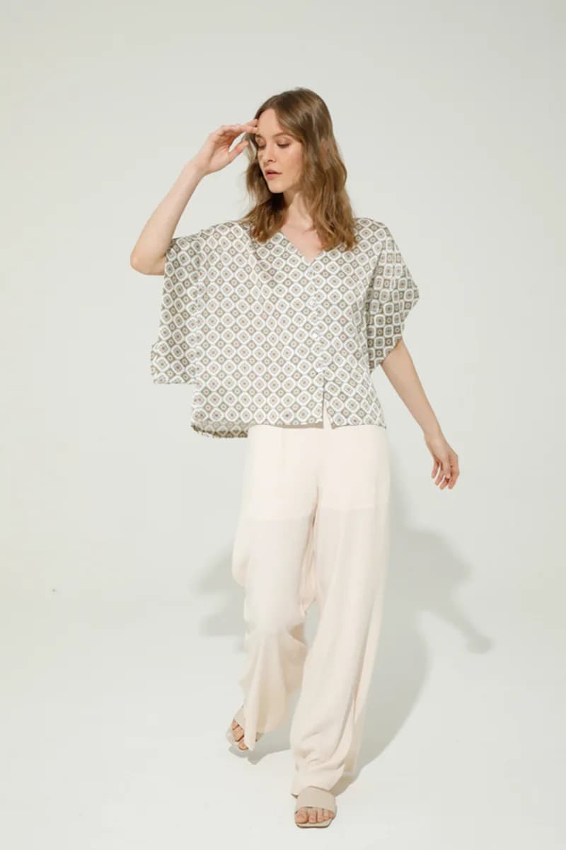 GOA GOA | Pantalone palazzo in tencel - 6