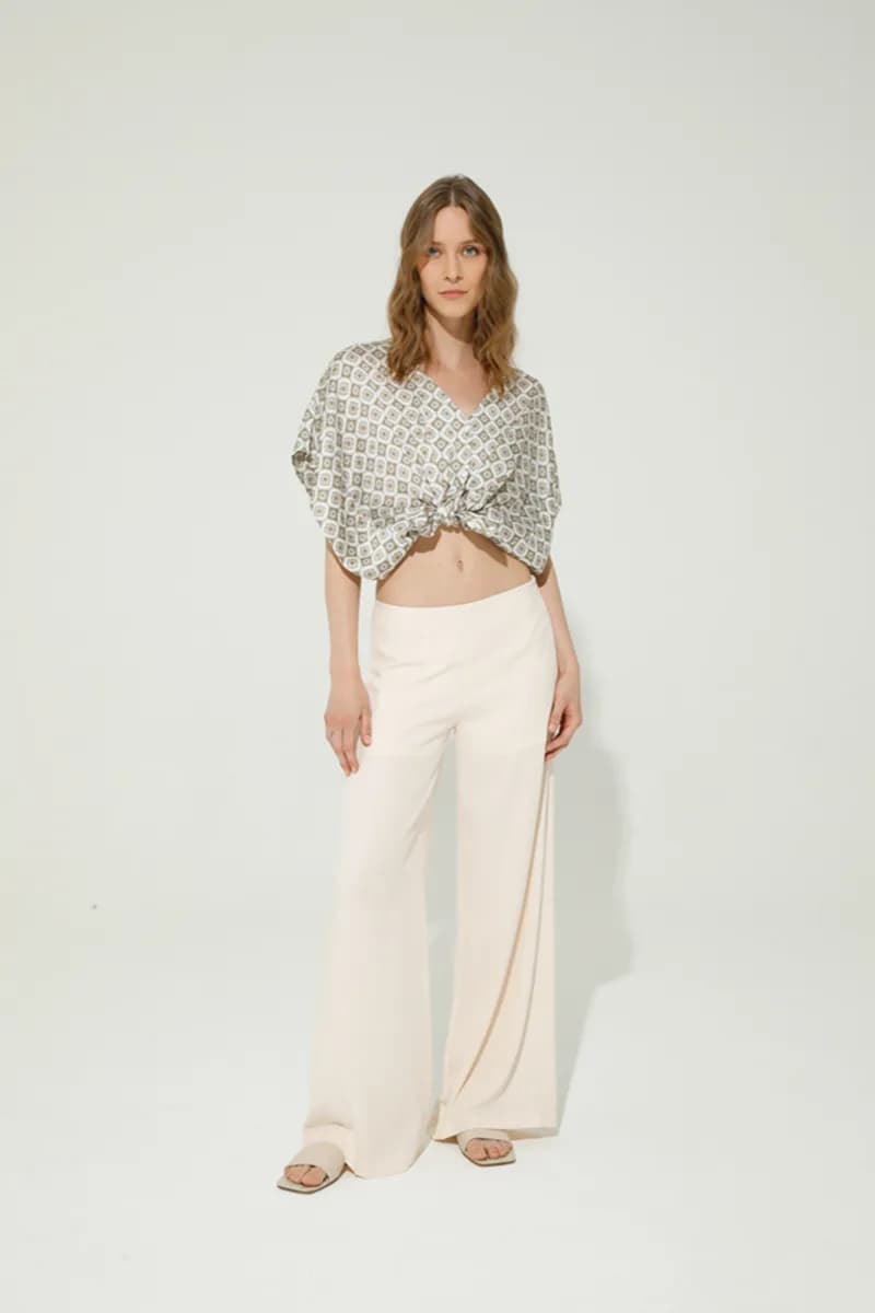GOA GOA | Pantalone palazzo in tencel - 3