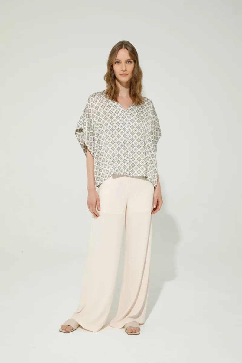 GOA GOA | Pantalone palazzo in tencel - 4