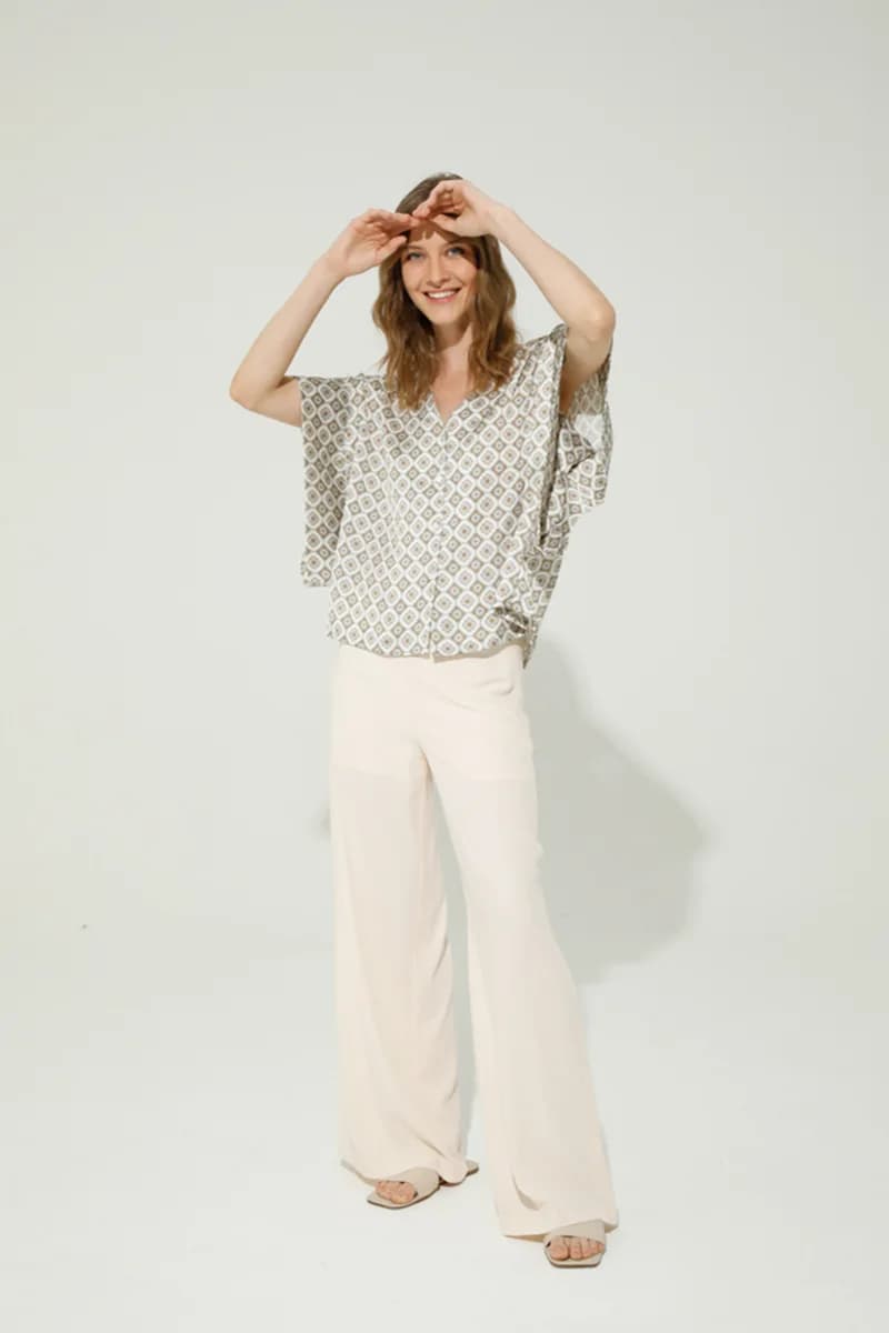 GOA GOA | Pantalone palazzo in tencel - 5