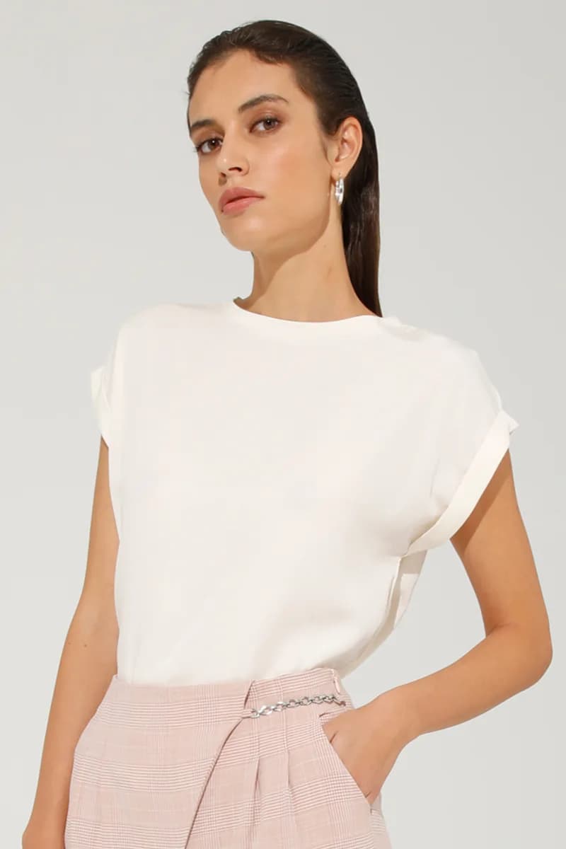 GOA GOA | T-shirt basica scollo rotondo in tencel - 5