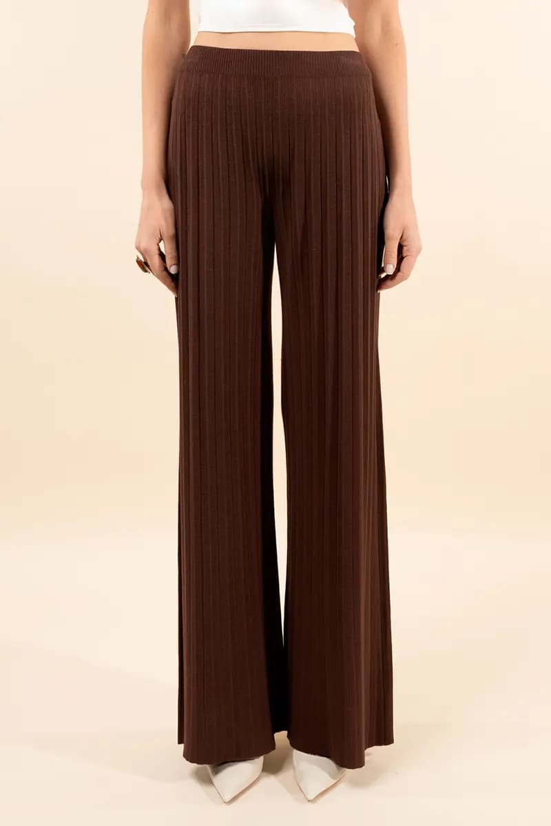 KONTATTO | Pantalone a coste in maglia - 2
