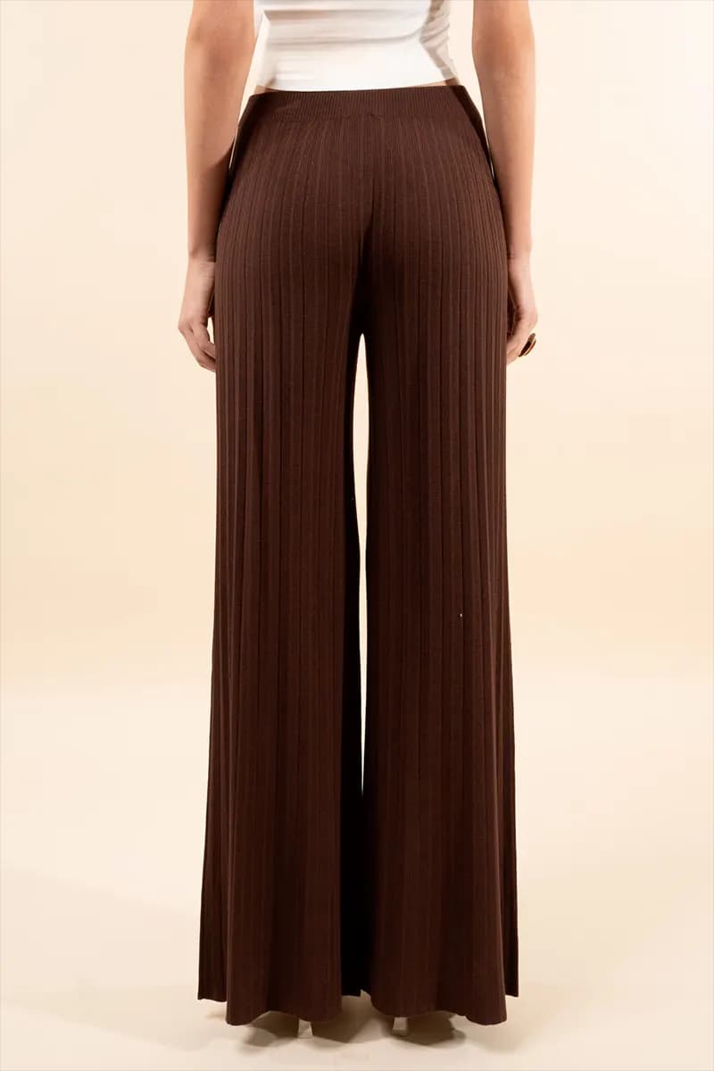 KONTATTO | Pantalone a coste in maglia - 3