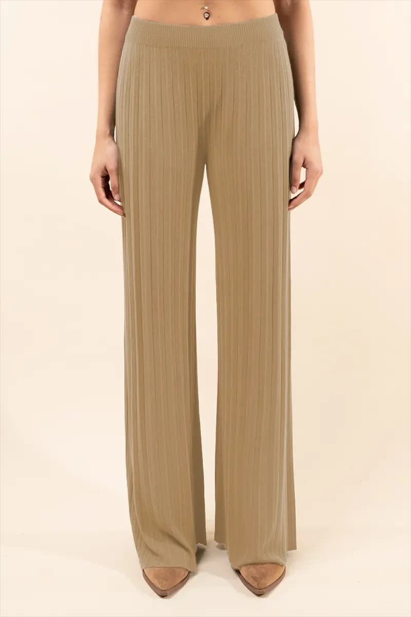 KONTATTO | Pantalone a coste in maglia - 5