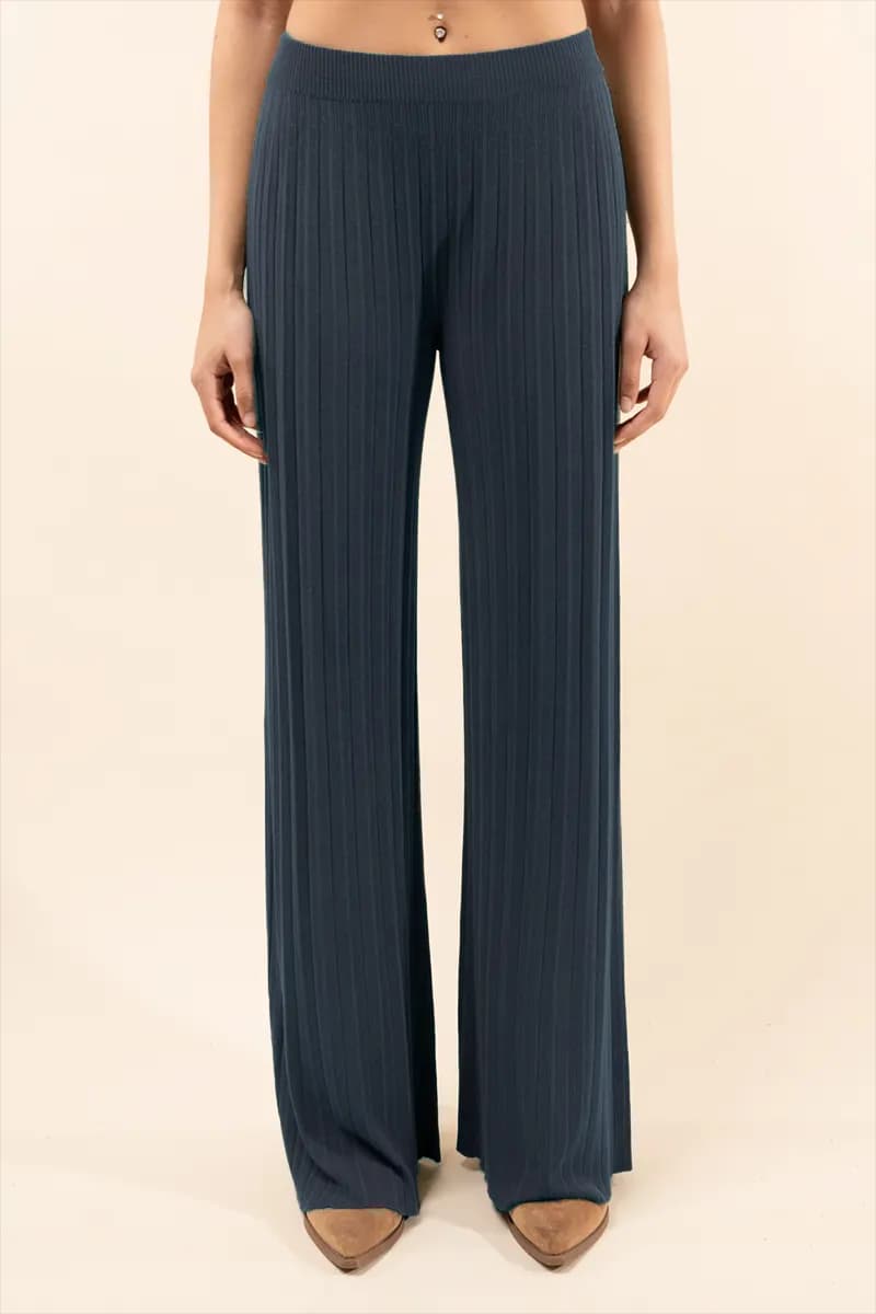 KONTATTO | Pantalone a coste in maglia - 7