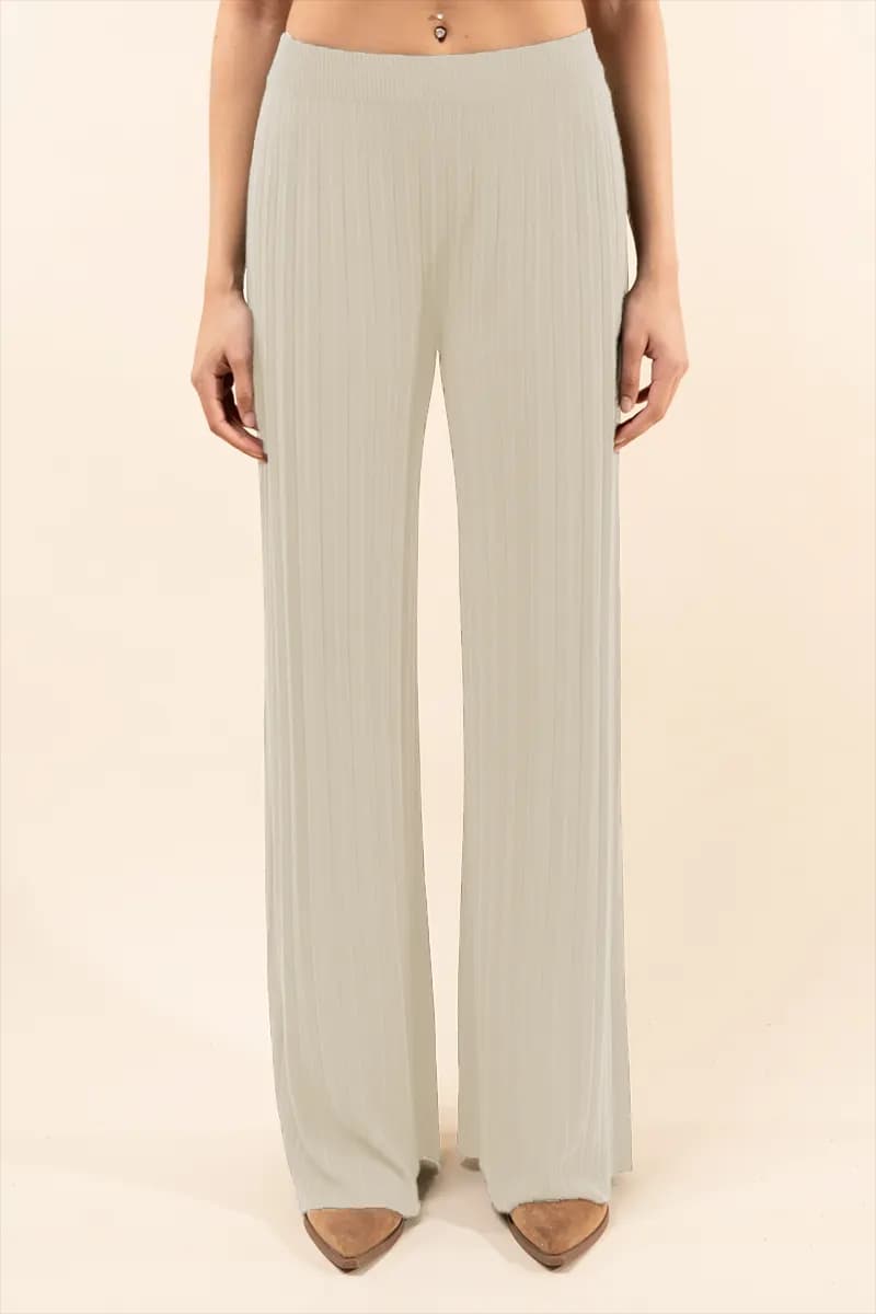 KONTATTO | Pantalone a coste in maglia - 9