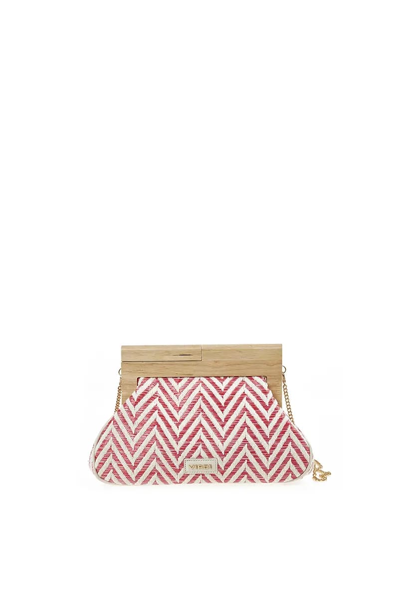 VERDE FASHION | Pochette paglia zig zag