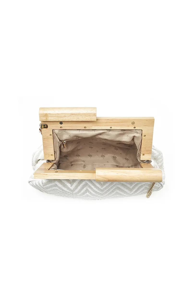 VERDE FASHION | Pochette paglia zig zag - 12