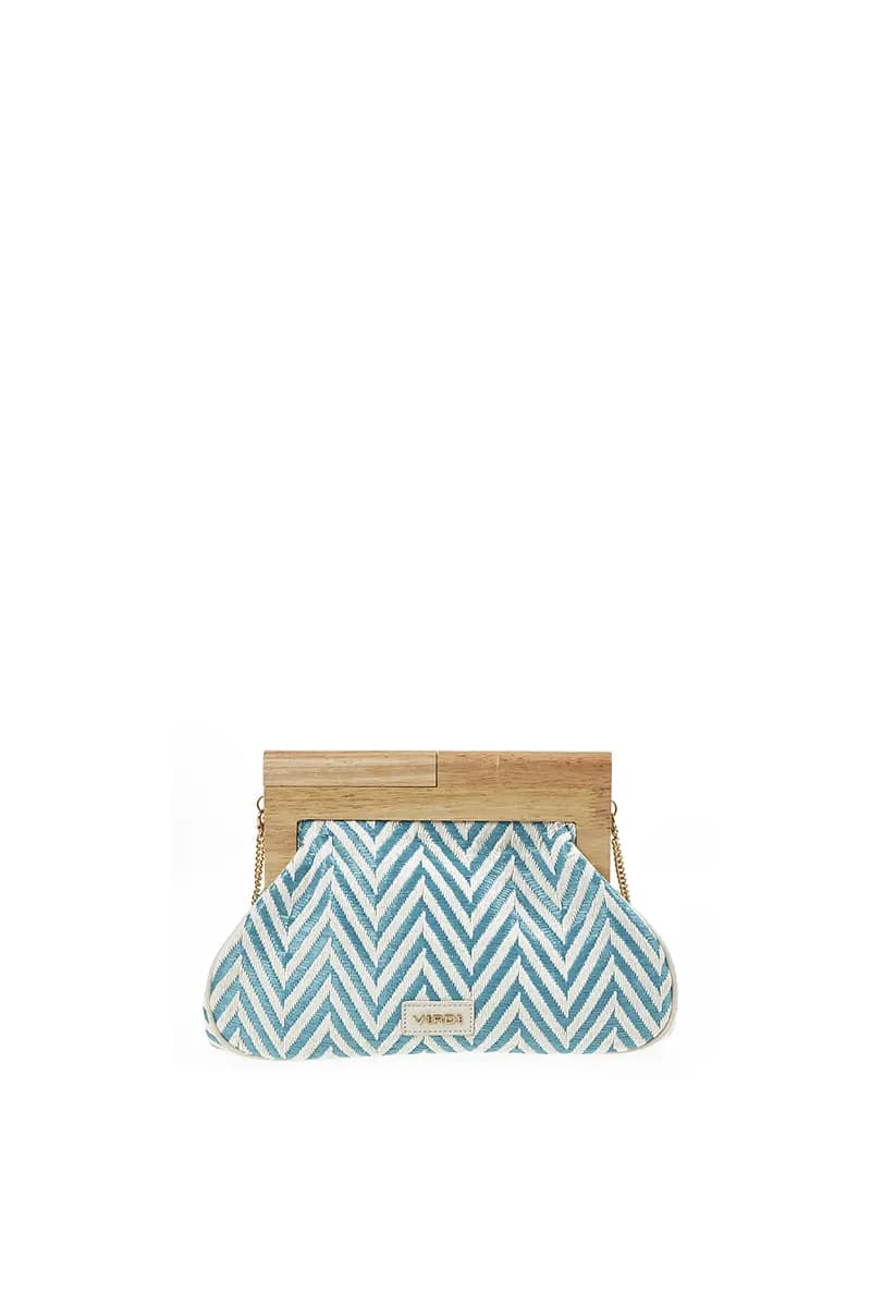 VERDE FASHION | Pochette paglia zig zag - 13