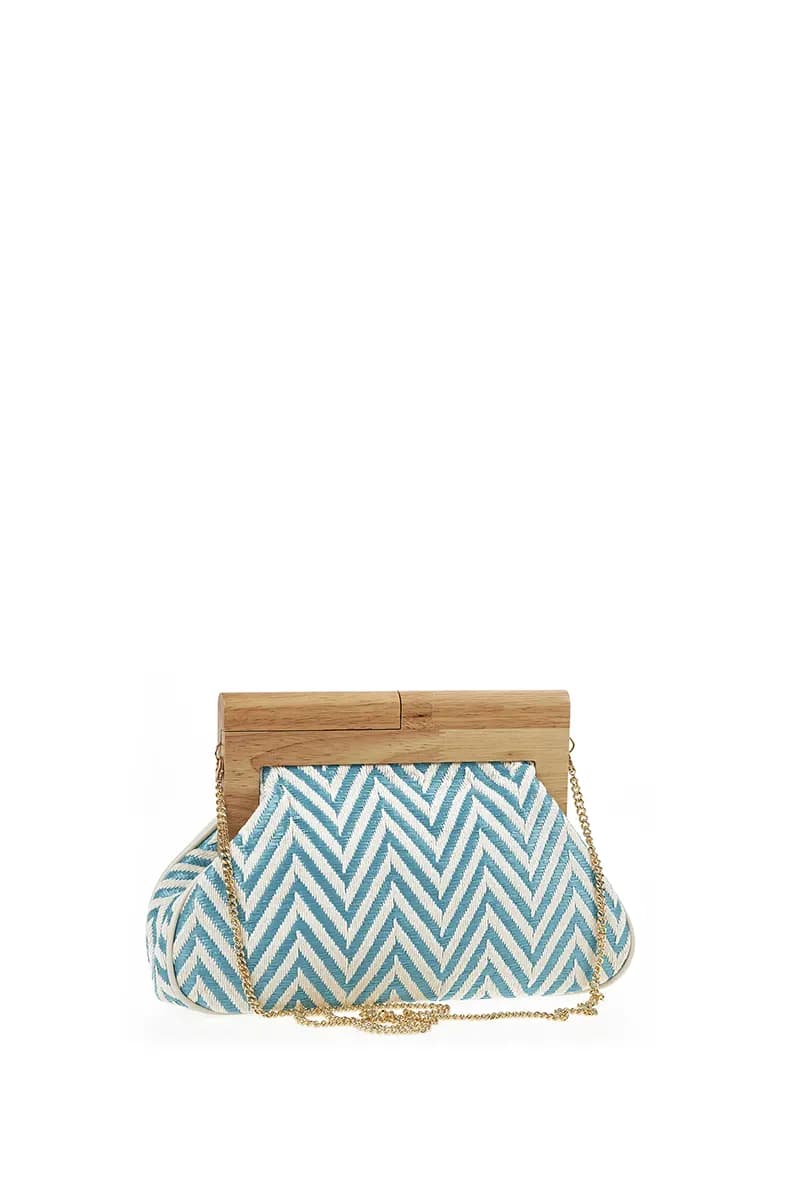 VERDE FASHION | Pochette paglia zig zag - 14