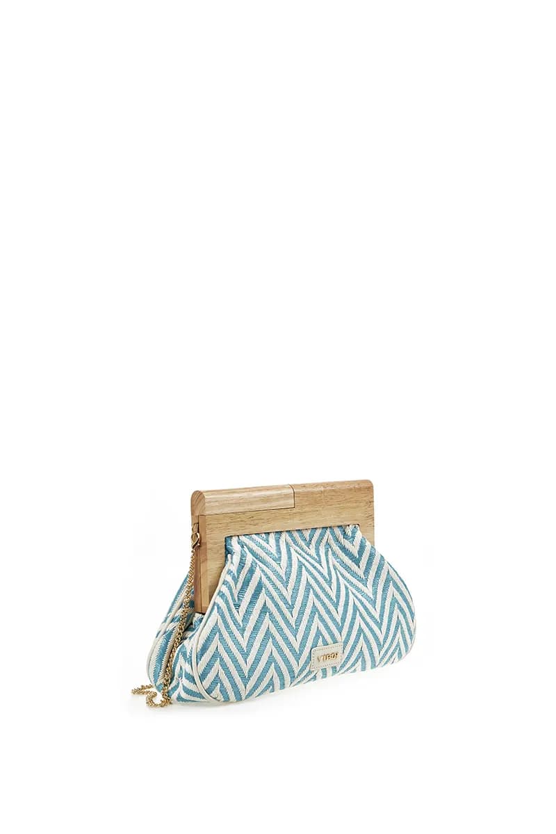 VERDE FASHION | Pochette paglia zig zag - 15