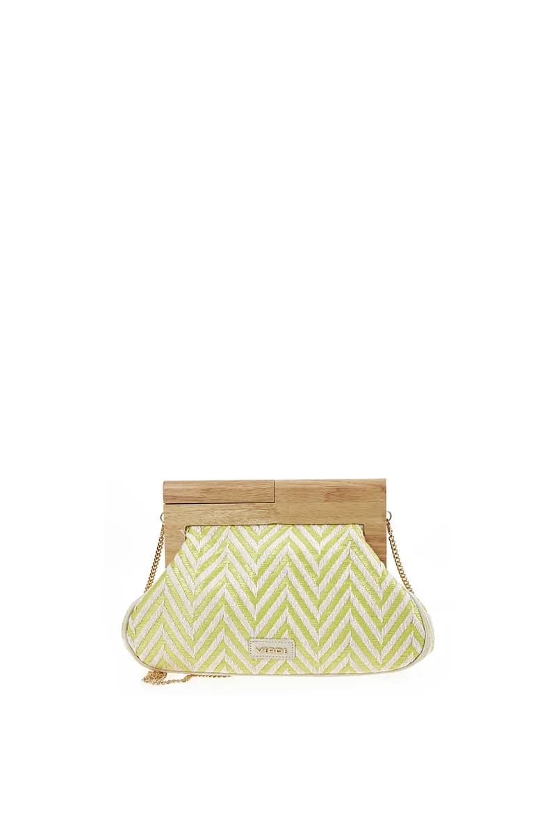 VERDE FASHION | Pochette paglia zig zag - 5