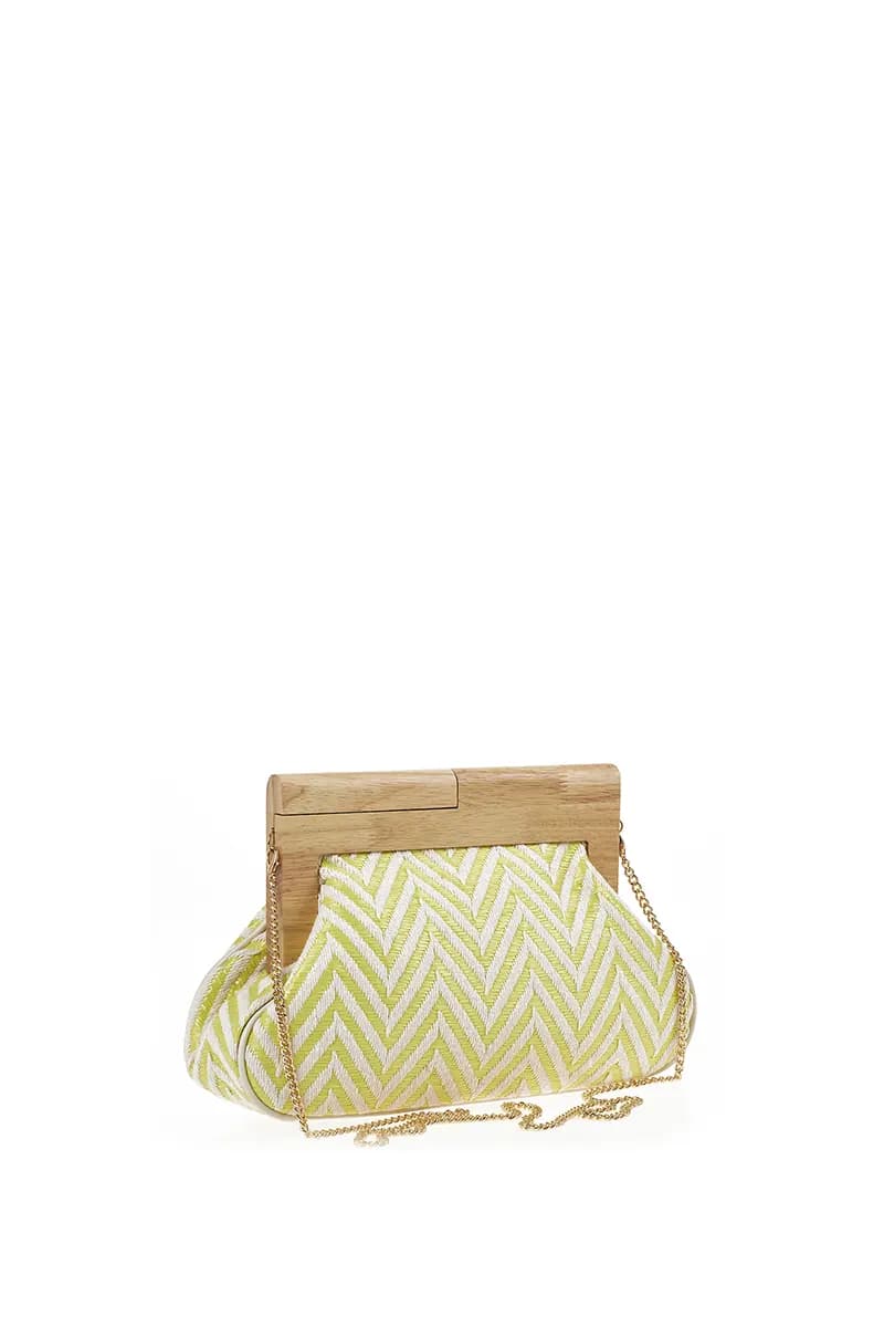 VERDE FASHION | Pochette paglia zig zag - 6