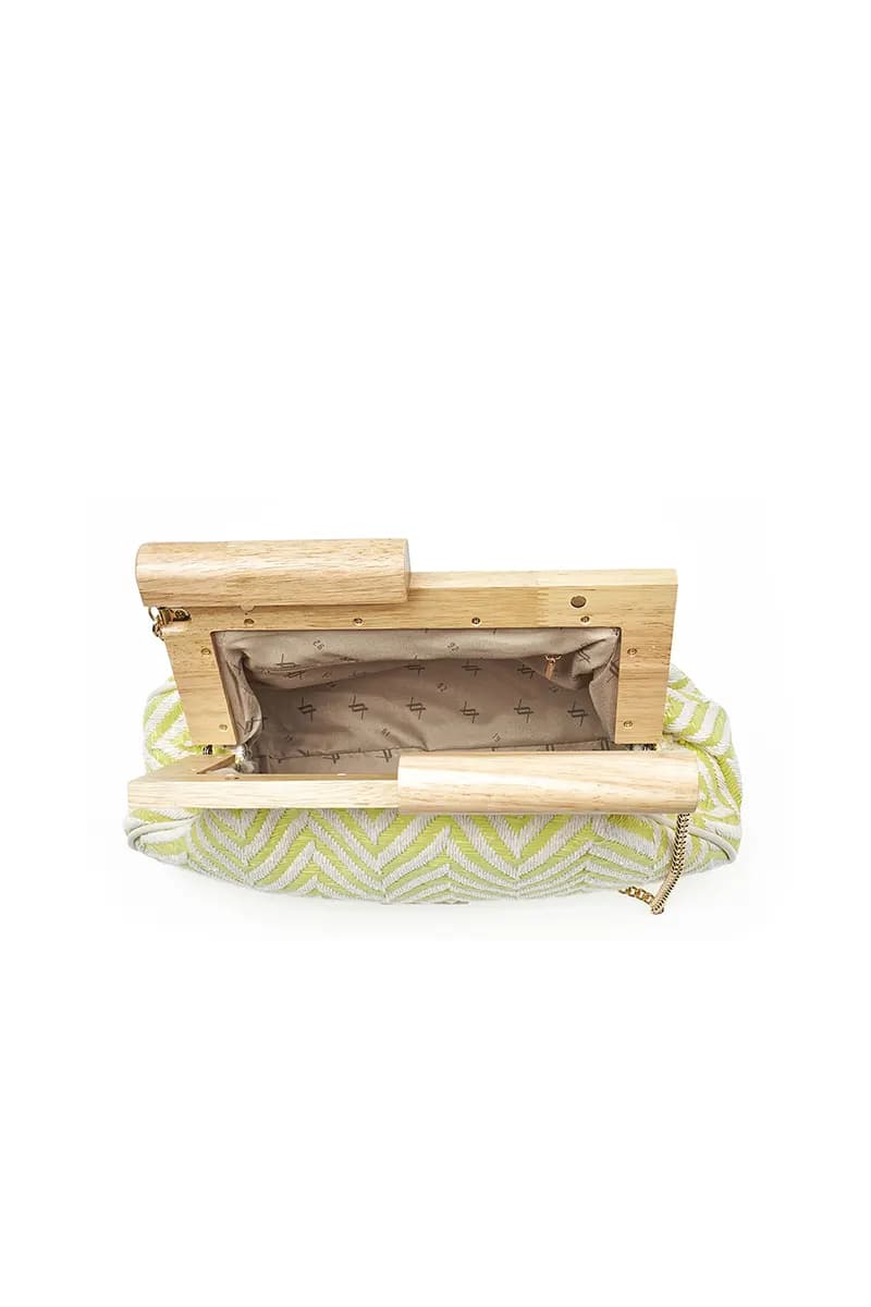 VERDE FASHION | Pochette paglia zig zag - 8