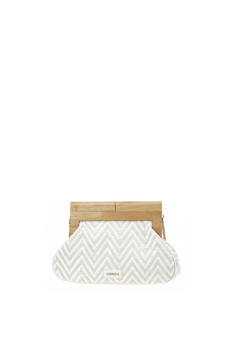 VERDE FASHION | Pochette paglia zig zag - 9