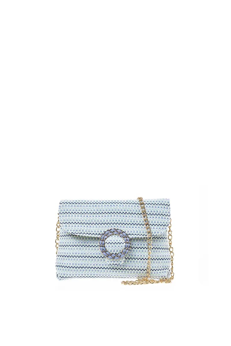 VERDE FASHION | Pochette a righe con patta - 19