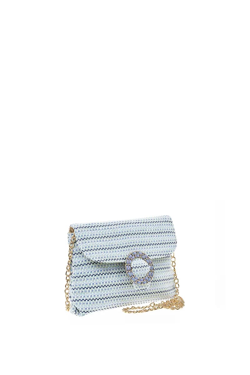 VERDE FASHION | Pochette a righe con patta - 11