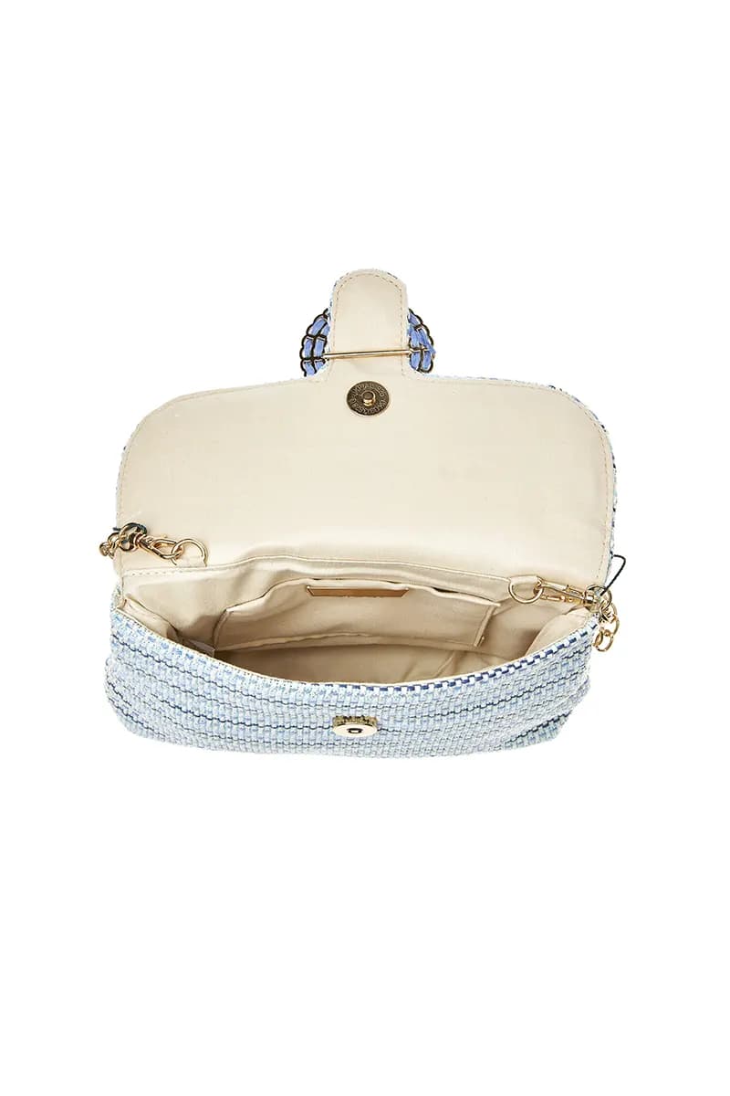 VERDE FASHION | Pochette a righe con patta - 12