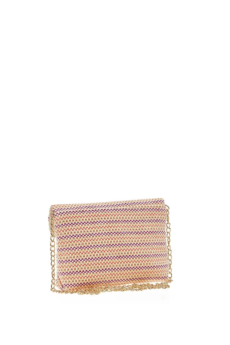 VERDE FASHION | Pochette a righe con patta - 14