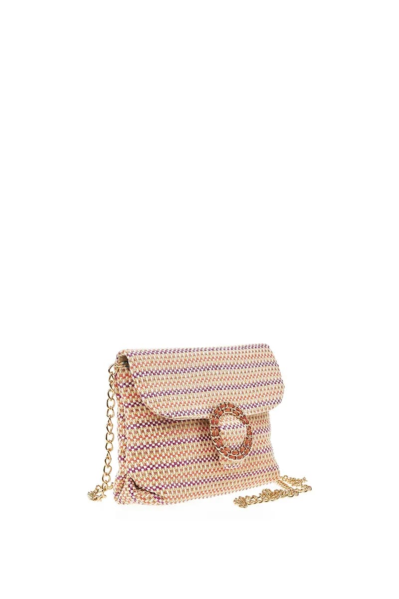VERDE FASHION | Pochette a righe con patta - 15