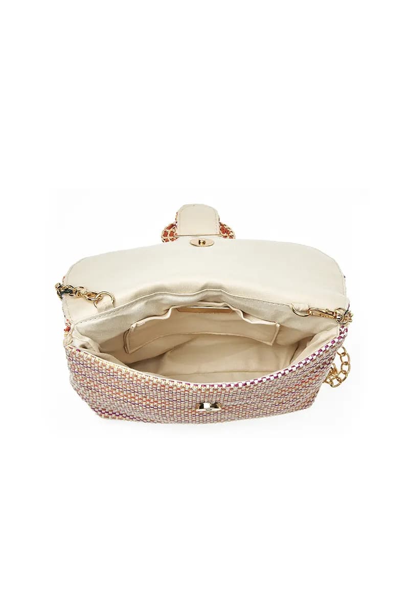 VERDE FASHION | Pochette a righe con patta - 16