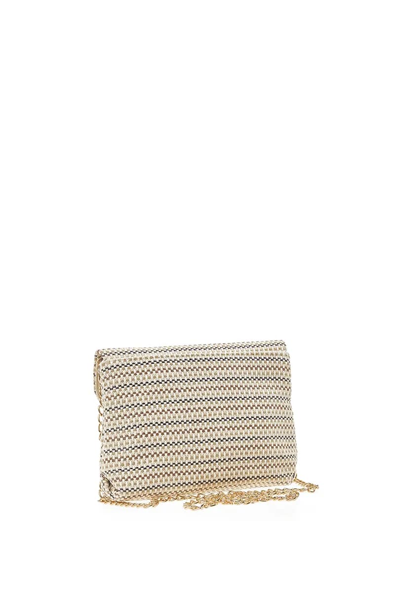 VERDE FASHION | Pochette a righe con patta - 6