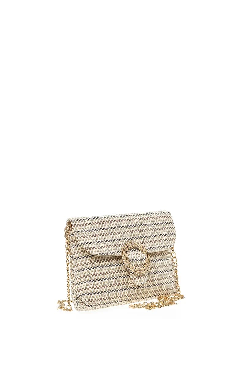 VERDE FASHION | Pochette a righe con patta - 7