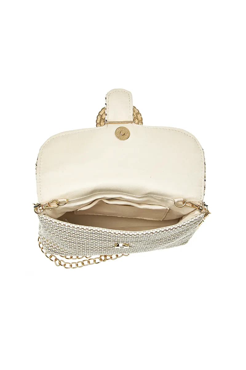 VERDE FASHION | Pochette a righe con patta - 8
