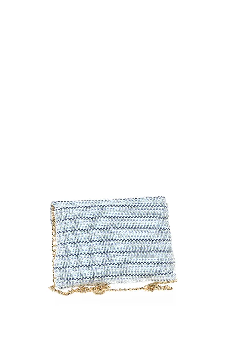 VERDE FASHION | Pochette a righe con patta - 10