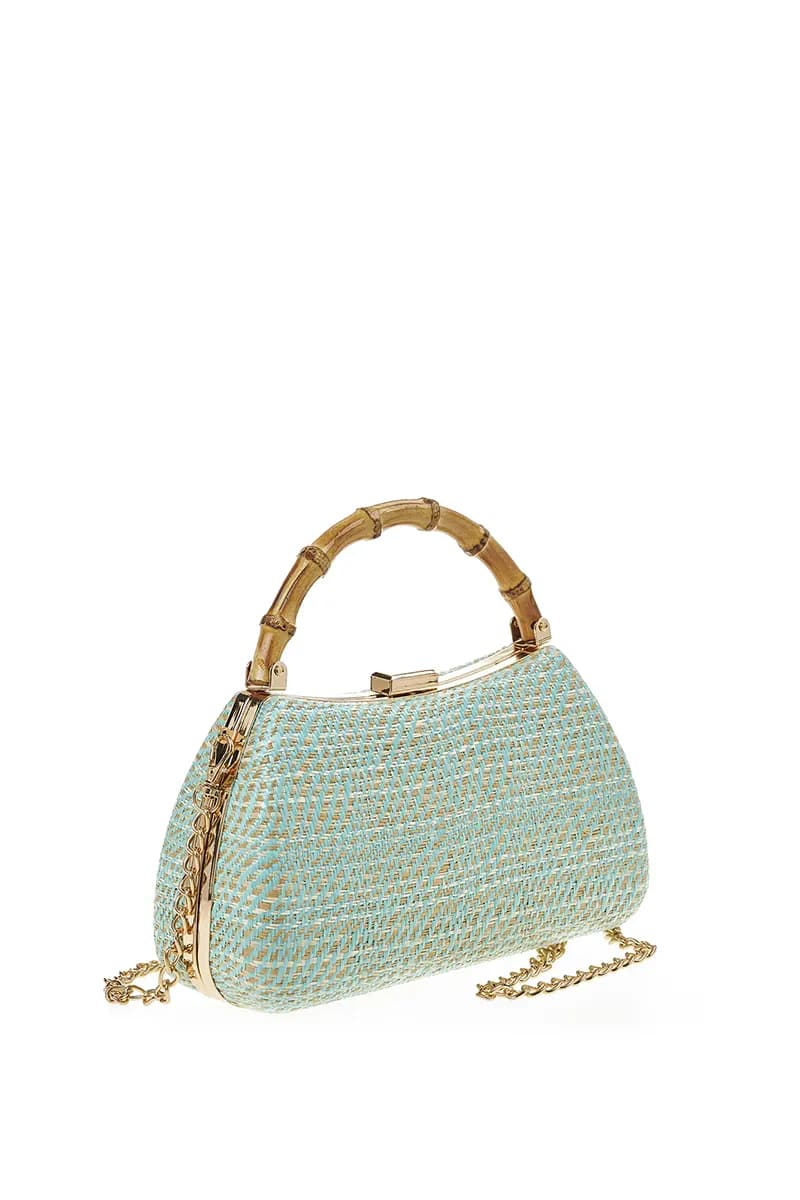 VERDE FASHION | Pochette zebrata manico legno - 11