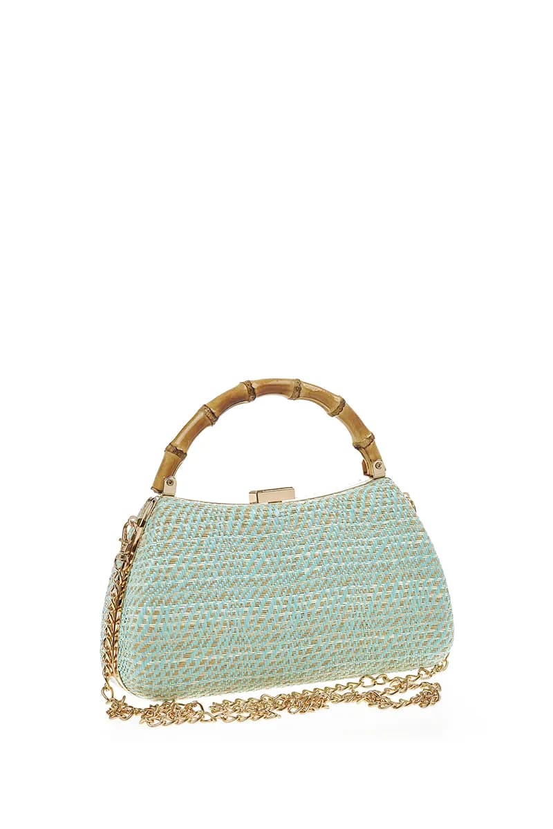 VERDE FASHION | Pochette zebrata manico legno - 10