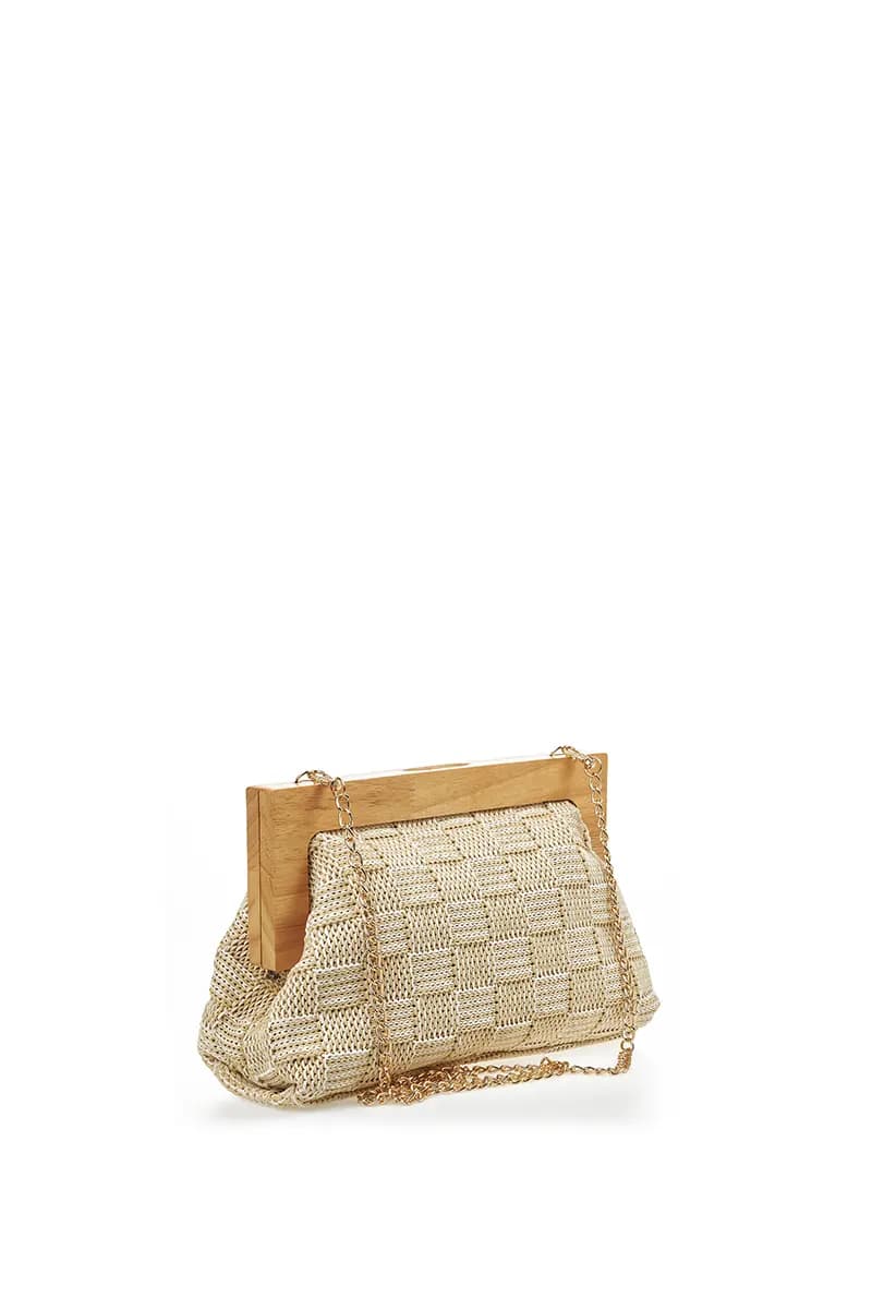 VERDE FASHION | Pochette paglia intrecciata - 2