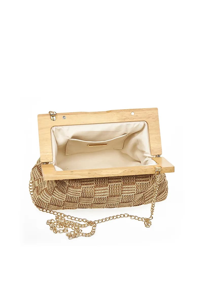 VERDE FASHION | Pochette paglia intrecciata - 12