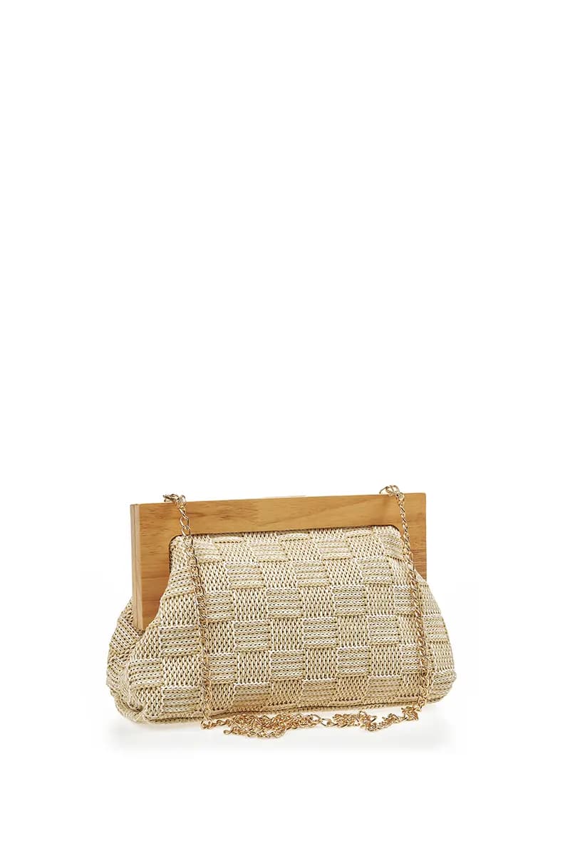 VERDE FASHION | Pochette paglia intrecciata - 3