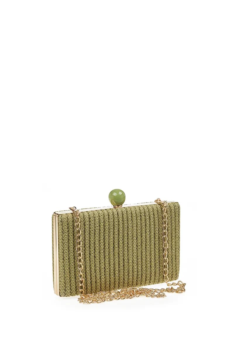 VERDE FASHION | Pochette paglia rettangolare - 2