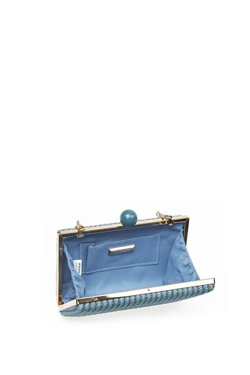 VERDE FASHION | Pochette paglia rettangolare - 12