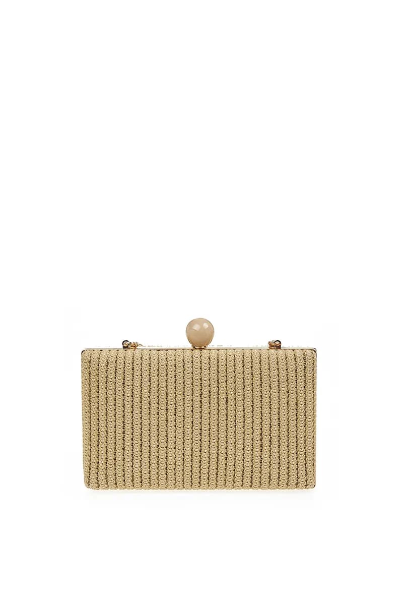 VERDE FASHION | Pochette paglia rettangolare - 5