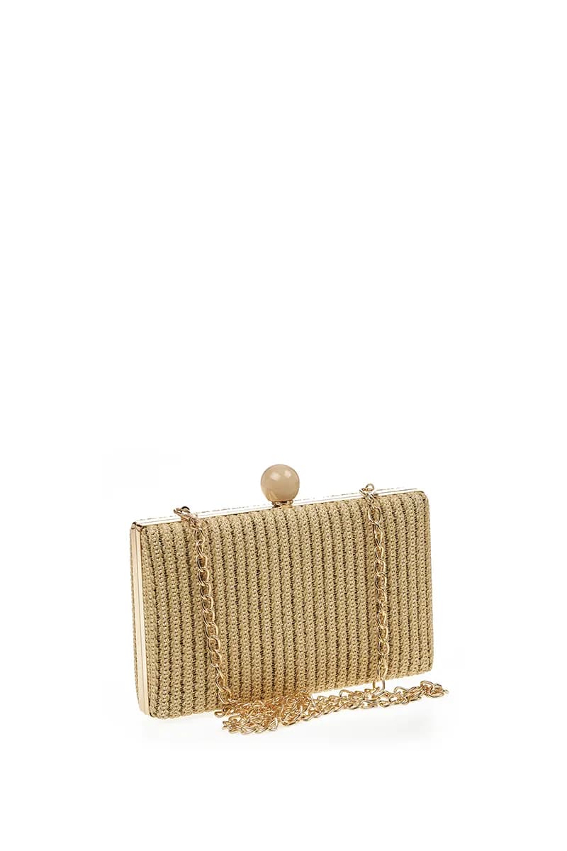 VERDE FASHION | Pochette paglia rettangolare - 6