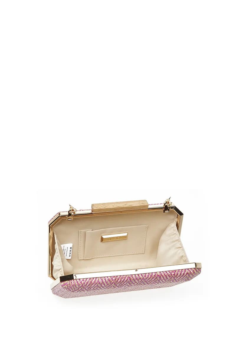 VERDE FASHION | Pochette paglia rombi - 4