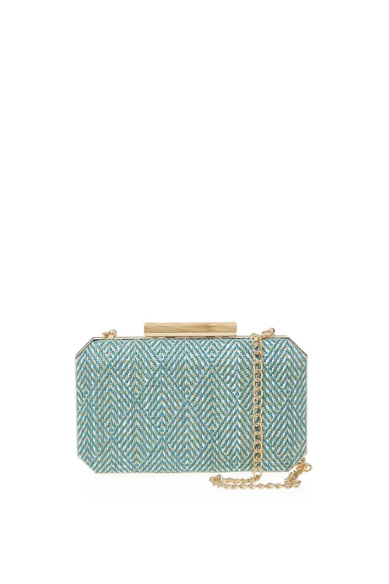 VERDE FASHION | Pochette paglia rombi - 5