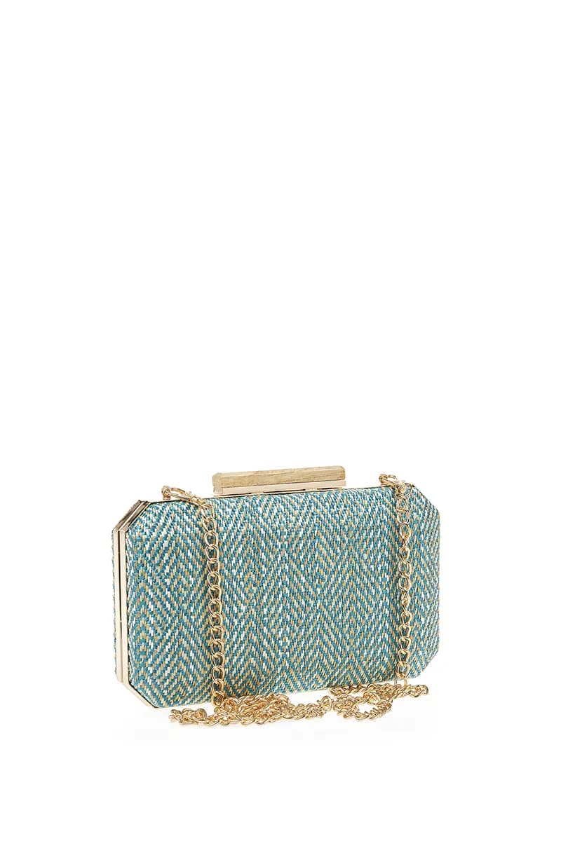 VERDE FASHION | Pochette paglia rombi - 7