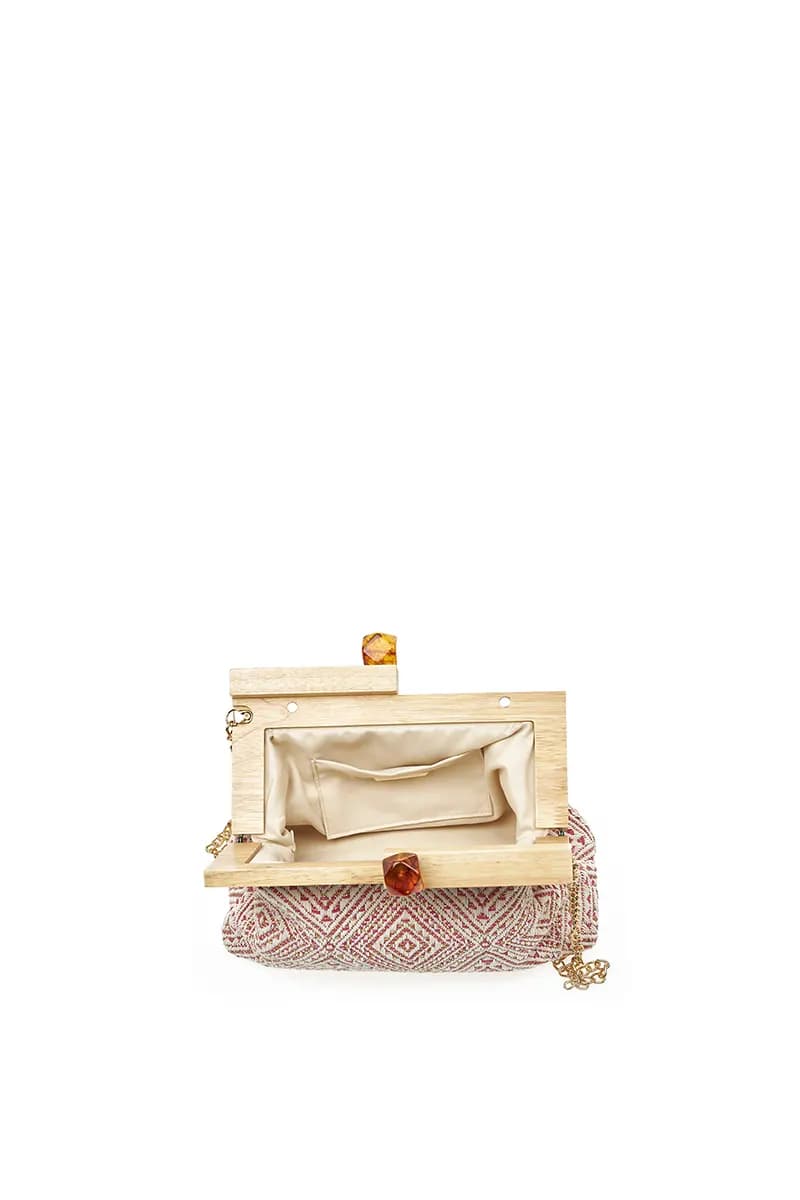 VERDE FASHION | Pochette paglia trama etnica - 7