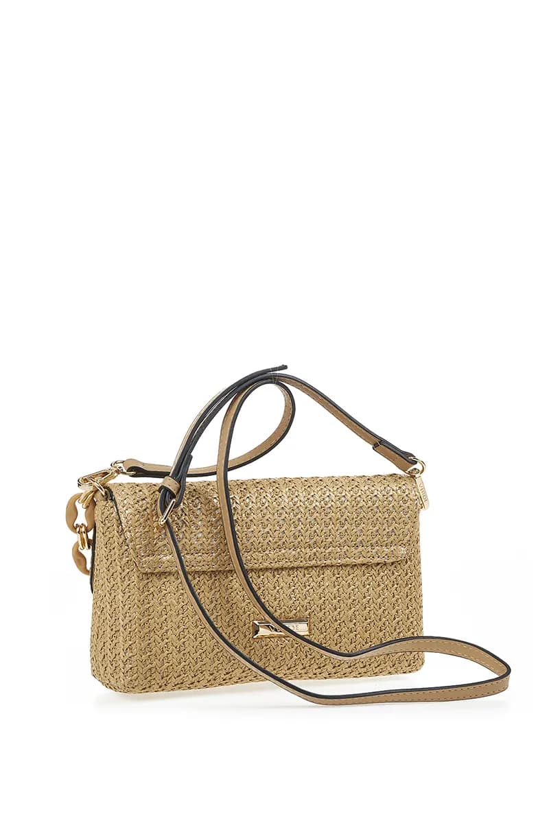VERDE FASHION | Pochette paglia con patta - 2