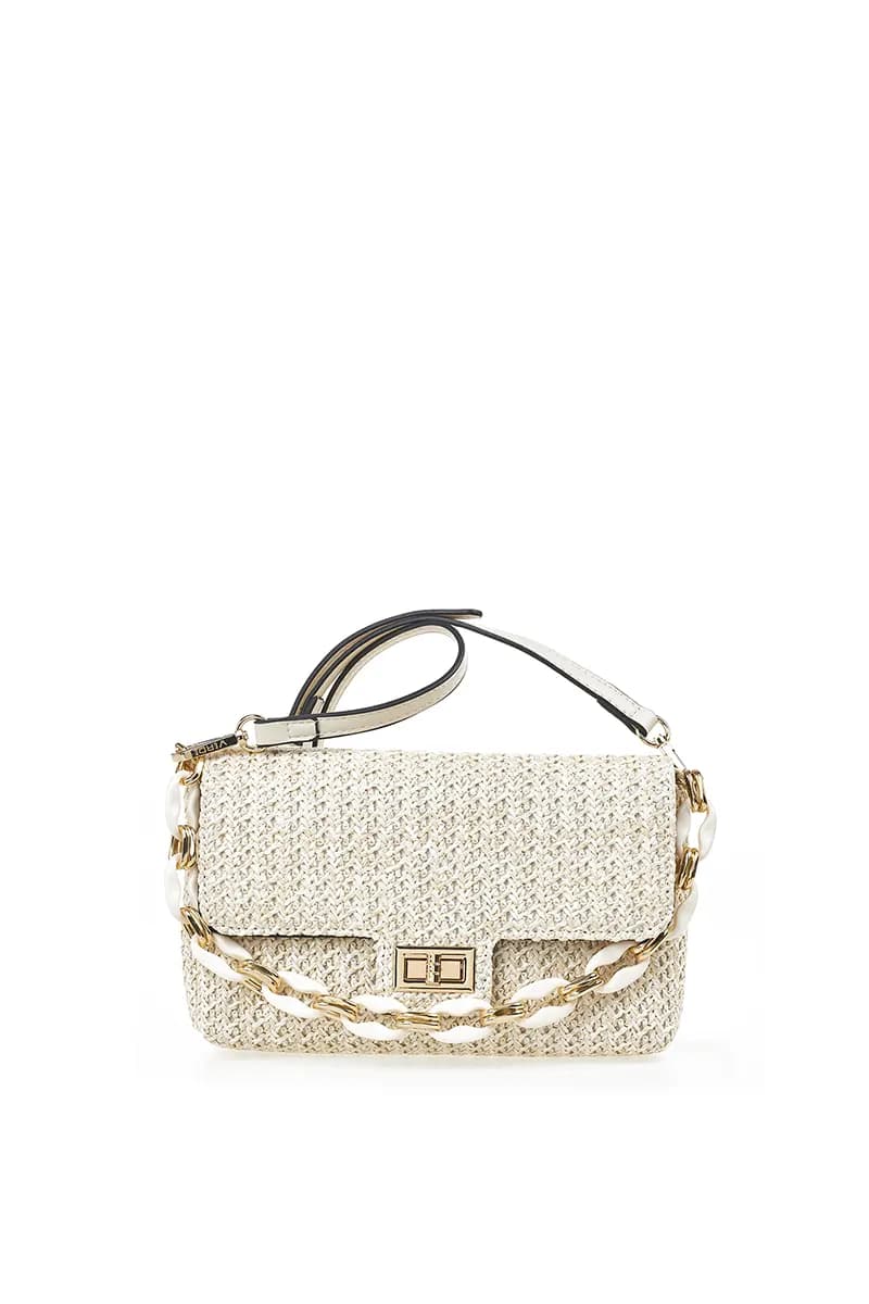 VERDE FASHION | Pochette paglia con patta - 11