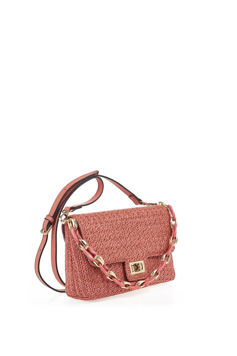VERDE FASHION | Pochette paglia con patta - 13